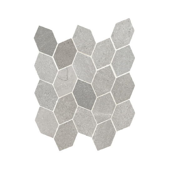 MS International 12" x 13" Lilly Pad Honed Limestone Mosaic