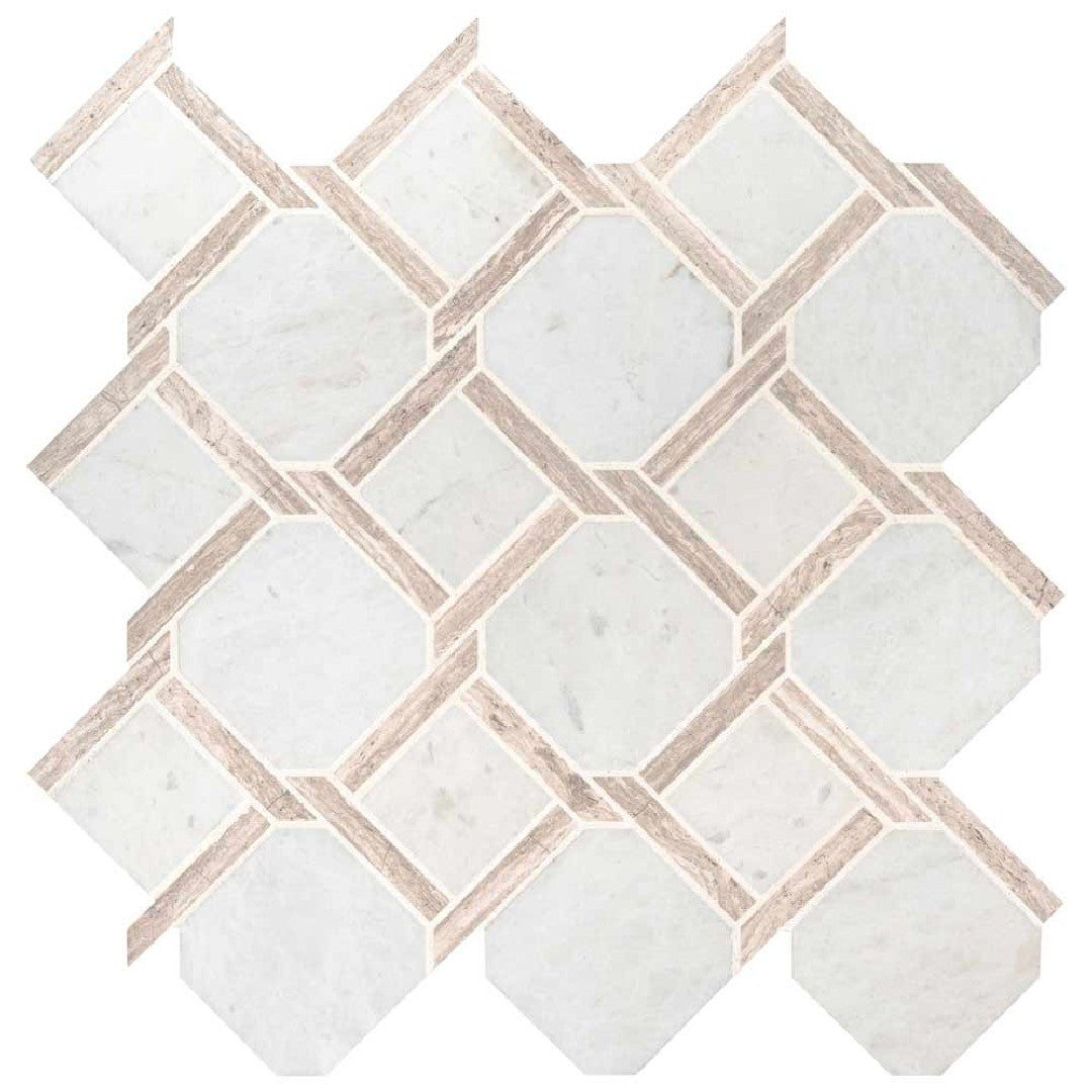 MS International 12" x 12" Marbella Polished Marble Mosaic