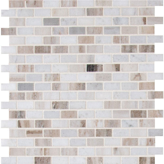 MS International 12" x 12" Palisandro Polished Marble Mosaic