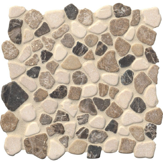 MS International 11.42" x 11.42" Rio Lago Tumbled Natural Stone Mosaic