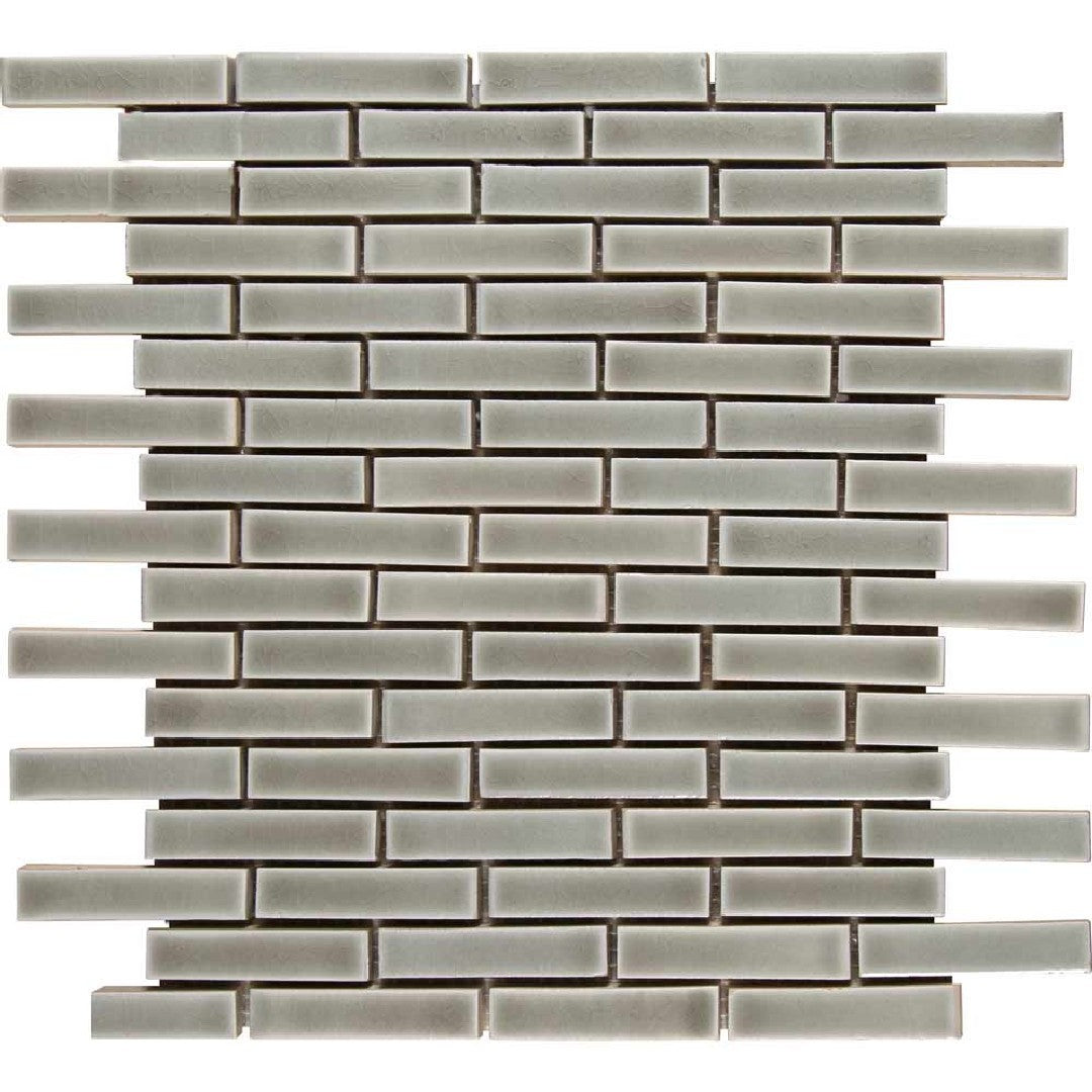 MS International 12" x 11.88" Dove Gray Glossy Ceramic Wall Tile
