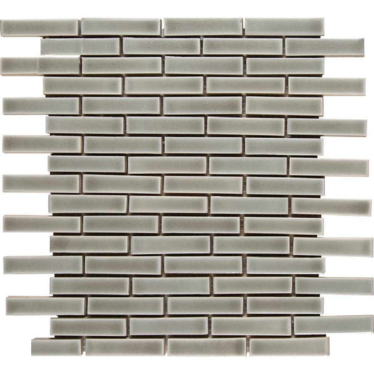 MS International 12" x 11.88" Dove Gray Glossy Ceramic Wall Tile