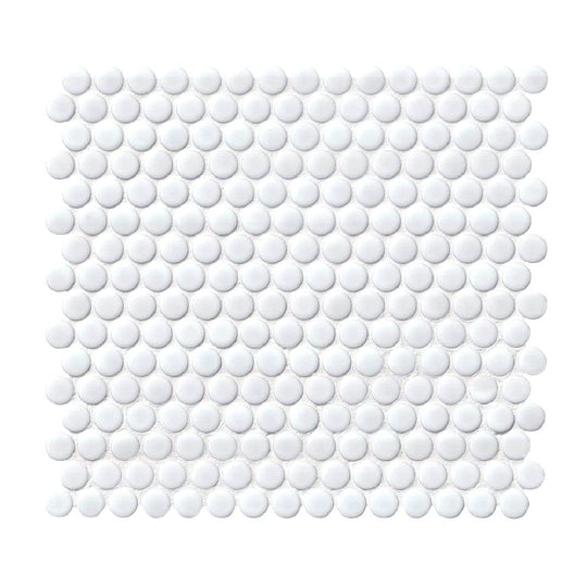 MS International 11" x 12" Domino Glossy Porcelain Mosaic