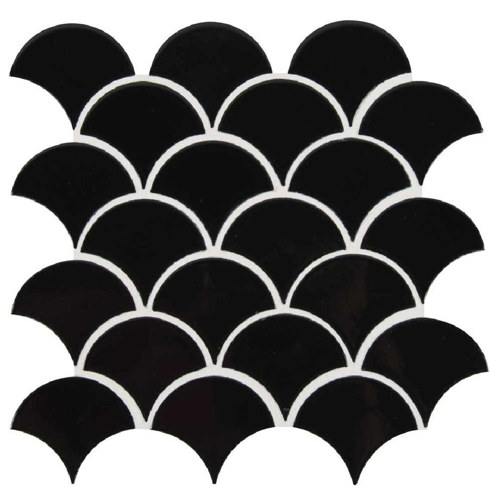 MS International 12.75" x 13.75" Specialty Shapes Glossy Porcelain Mosaic