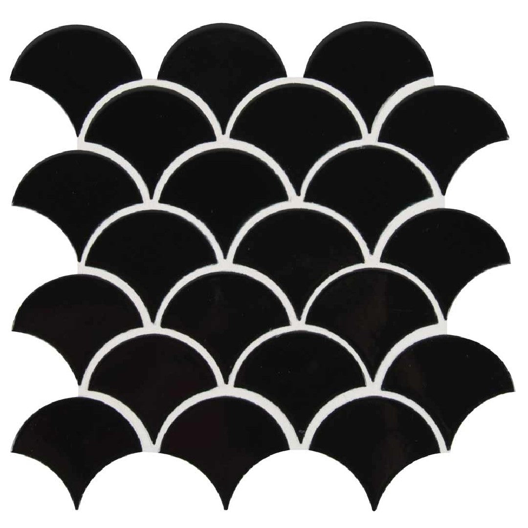 MS International 12.75" x 13.75" Specialty Shapes Glossy Porcelain Mosaic