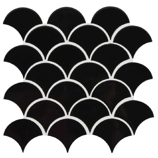 MS International 12.75" x 13.75" Specialty Shapes Glossy Porcelain Mosaic