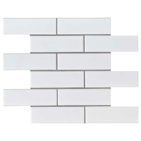 MS International 9.96" x 13.11" Domino Retro Matte Brick Porcelain Mosaic
