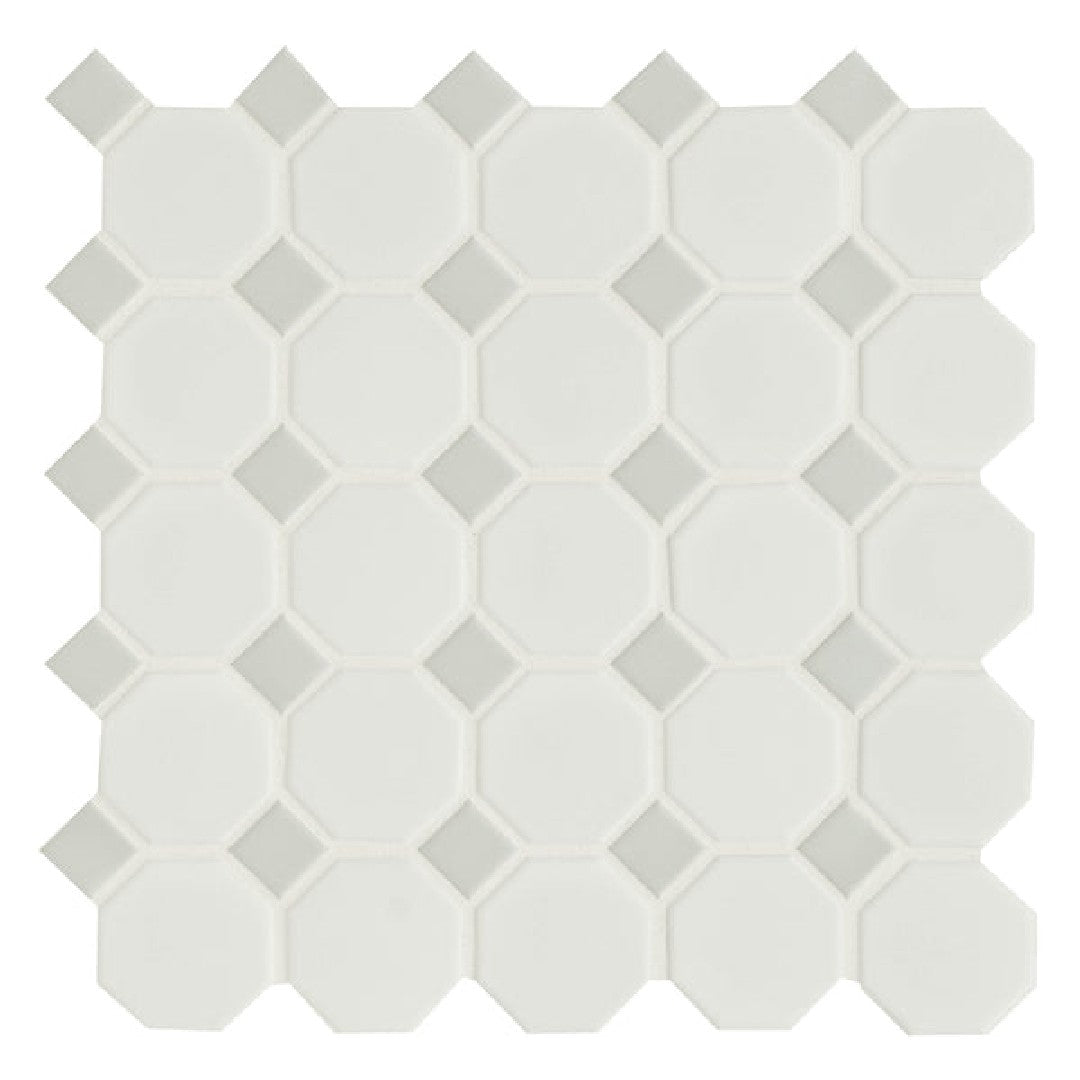 MS International 12" x 12" Domino Retro Matte Octagon Porcelain Mosaic