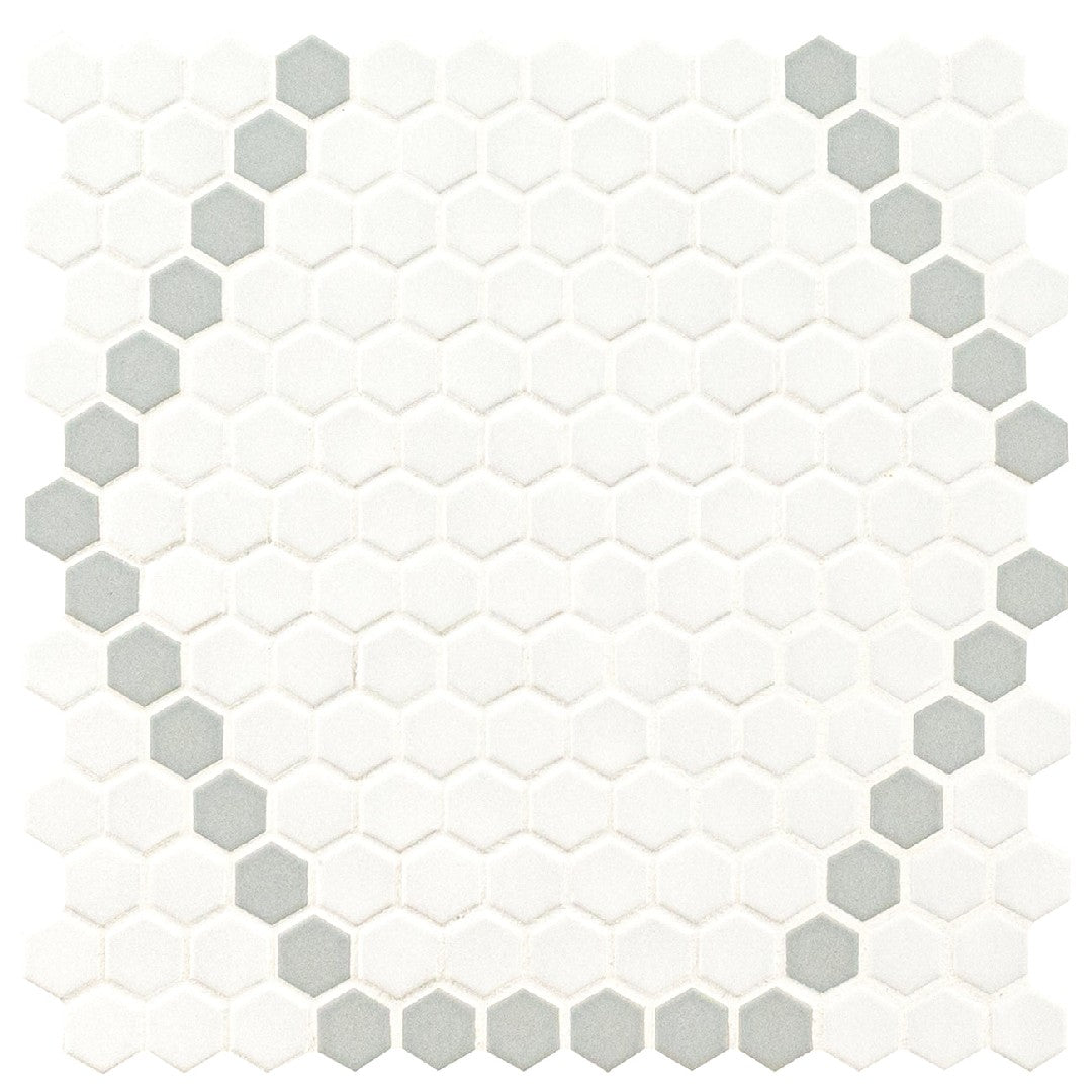 MS International 11.81" x 11.81" Domino Hexagon Porcelain Mosaic
