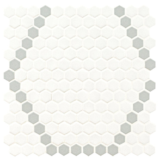 MS International 11.81" x 11.81" Domino Hexagon Porcelain Mosaic