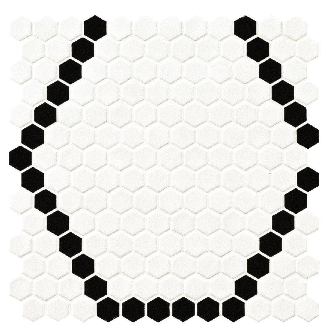 MS International 11.81" x 11.81" Domino Hexagon Porcelain Mosaic