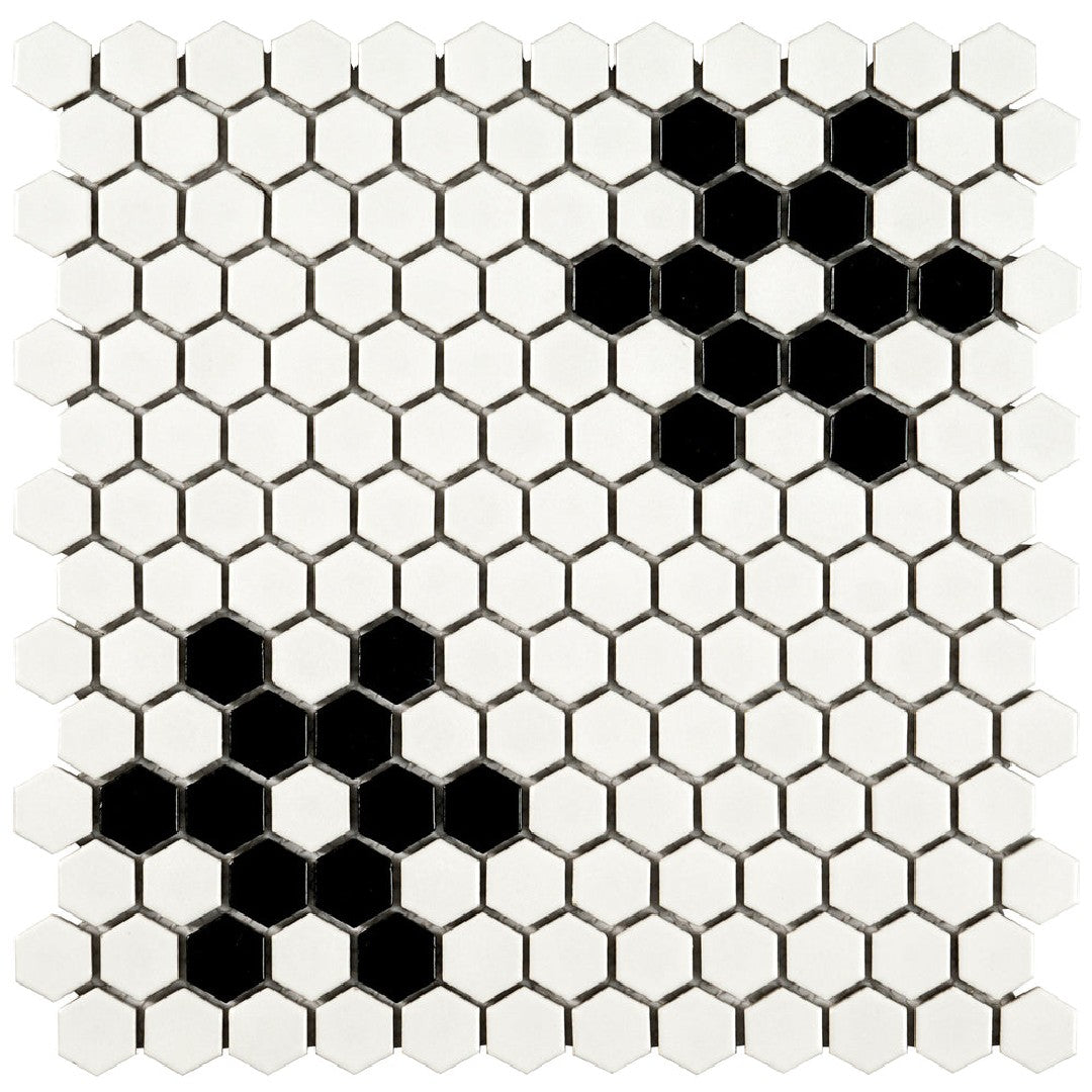 MS International 11.81" x 11.81" Domino Hexagon Porcelain Mosaic