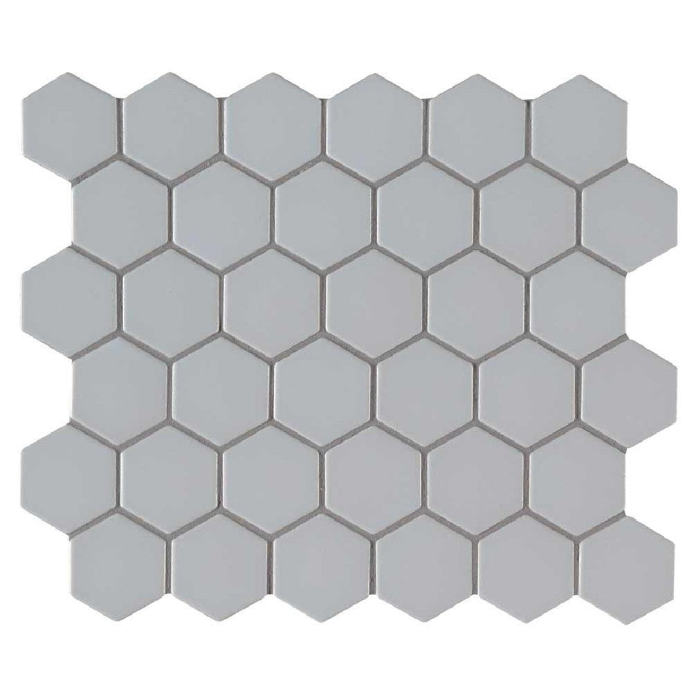 MS International 11.02" x 12.6" Retro Matte 2" Hexagon Porcelain Mosaic