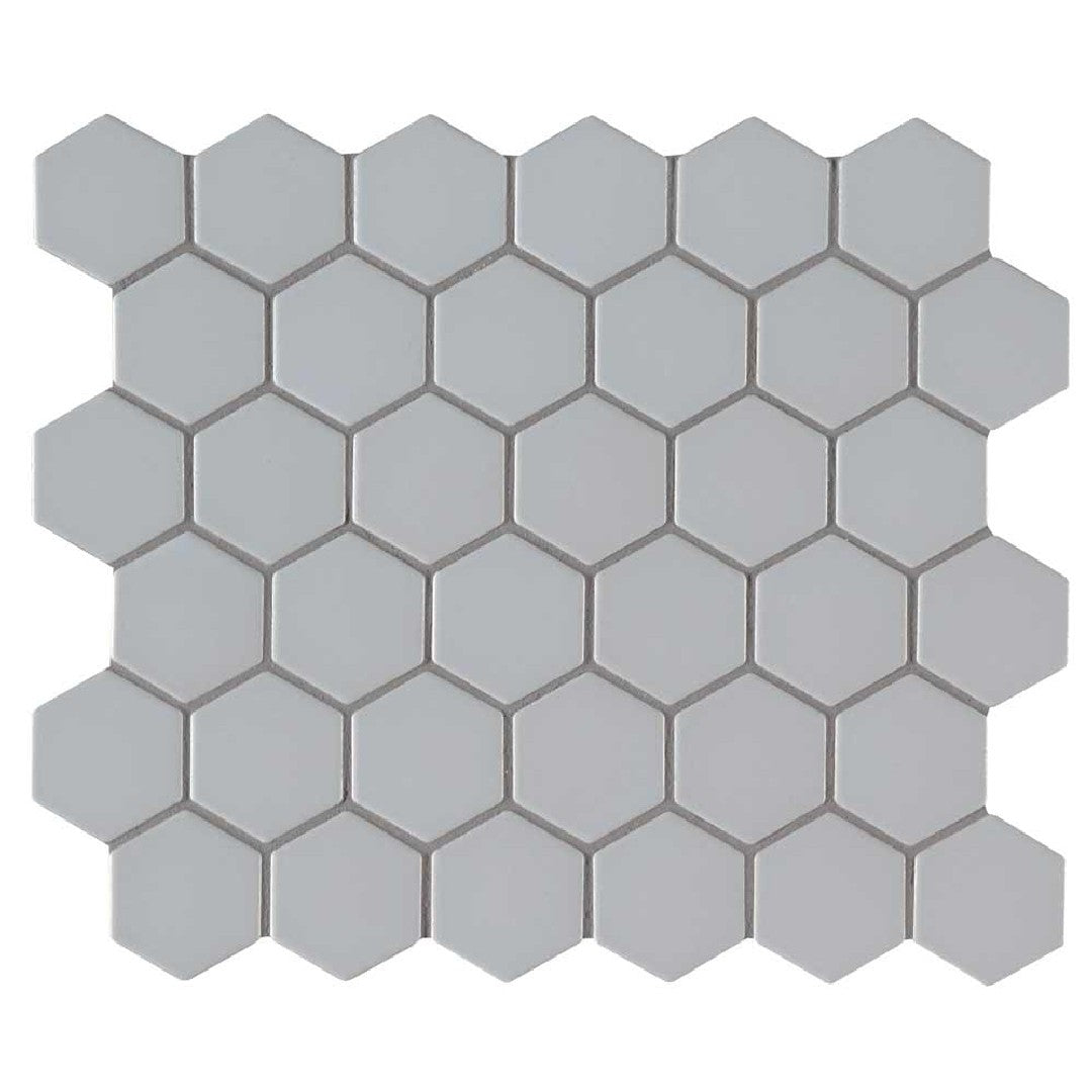 MS International 11.02" x 12.6" Retro Matte 2" Hexagon Porcelain Mosaic