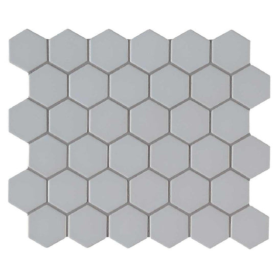 MS International 11.02" x 12.6" Retro Matte 2" Hexagon Porcelain Mosaic