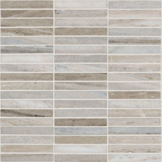 MS International 12" x 12" Ravello Polished Mini Stack Marble Mosaic