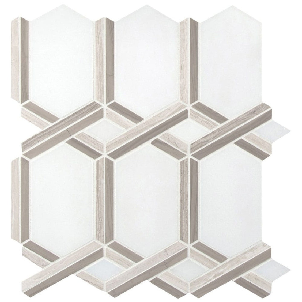 MS International 11.81" x 13" Royal Link Polished Deco Marble Mosaic