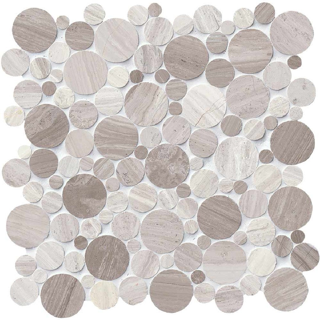 MS International 12" x 12" Rio Lago Tumbled Natural Stone Mosaic