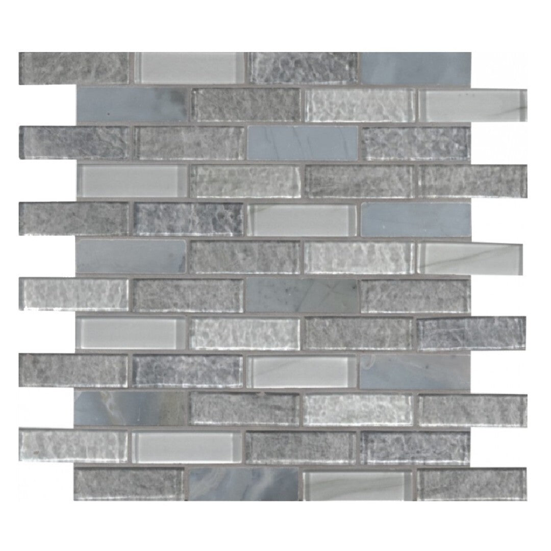 MS International 11.63" x 11.72" Decorative Blend Brick Glass & Stone Mosaic