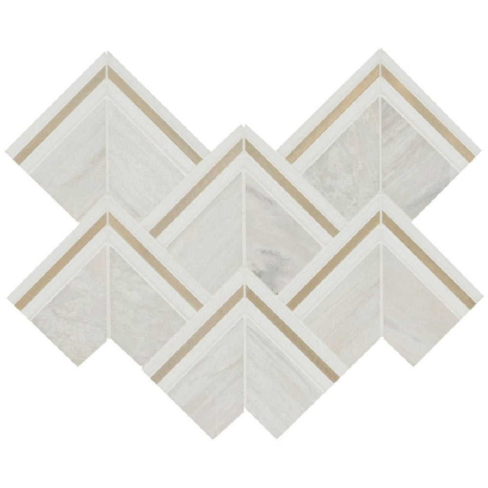 MS International 10" x 14" Luxor Geomatric Natural Stone Mosaic