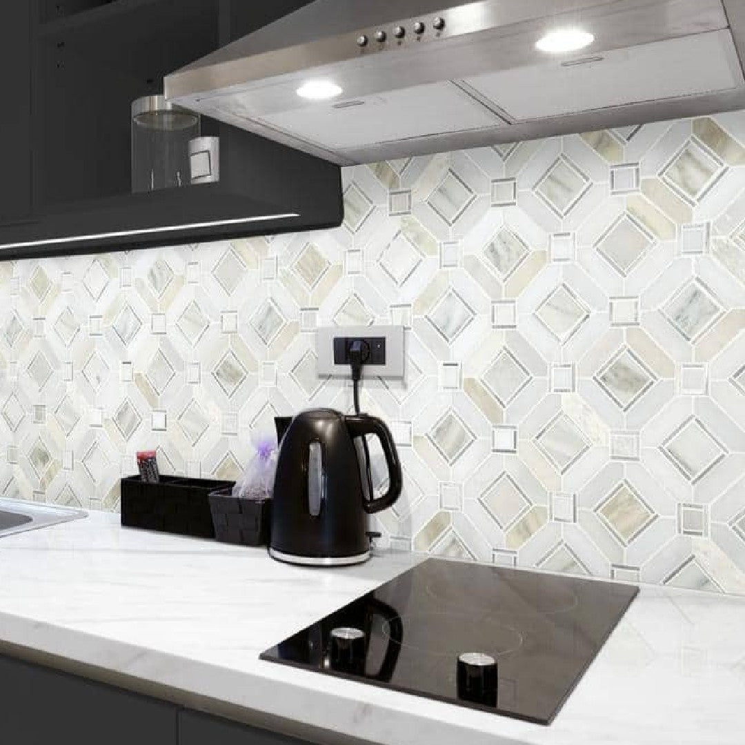 MS-International-11.85-x-11.85-Milano-Silver-Pattren-Stone-Metal-Blend-Mosaic-Milano-Silver