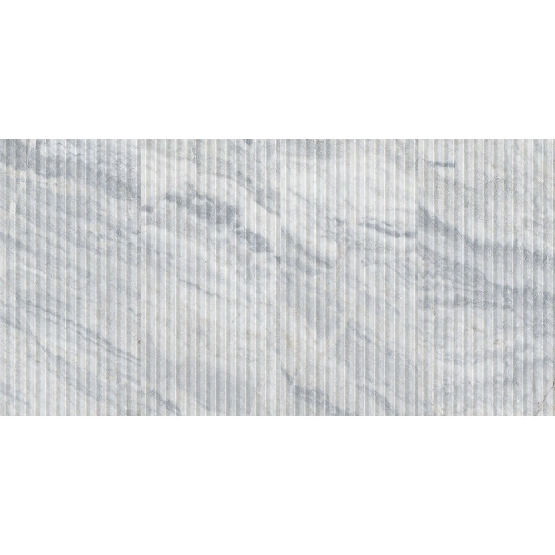 MS International 12" x 24" Capri Blue Honed Marble Fluted Tile
