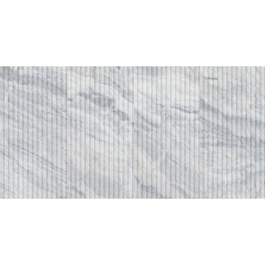 MS International 12" x 24" Capri Blue Honed Marble Fluted Tile