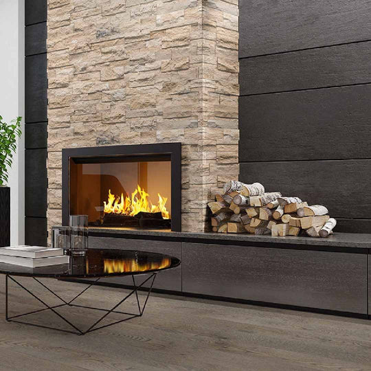 MS International 9" x 24" Xl Rockmount Splitface Stacked Stone Travertine Ledger Panel