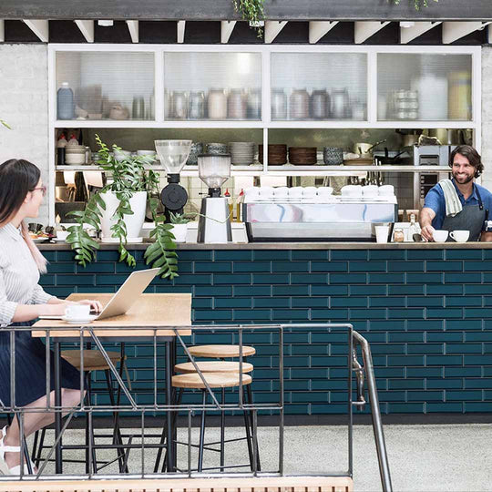 MS International 2.5" x 8" Tahiti Blue Glass Tile