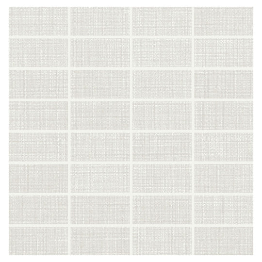 Daltile-Fabric-Art-12-x-12-Matte-Porcelain-1x3-Straight-Joint-Mosaic-Modern-Textile-White