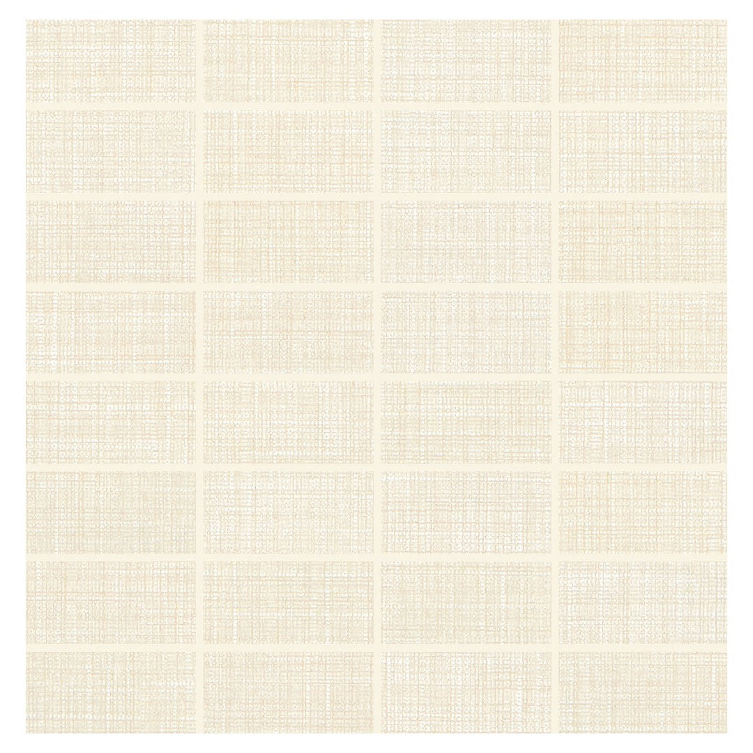 Daltile-Fabric-Art-12-x-12-Matte-Porcelain-1x3-Straight-Joint-Mosaic-Modern-Textile-Beige