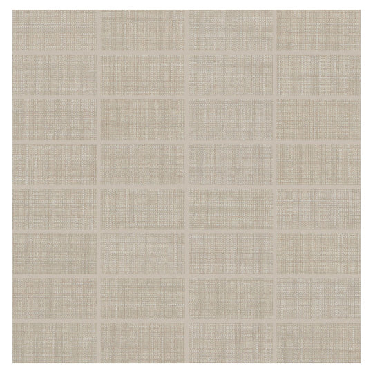 Daltile-Fabric-Art-12-x-12-Matte-Porcelain-1x3-Straight-Joint-Mosaic-Modern-Textile-Taupe