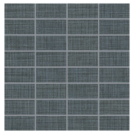 Daltile-Fabric-Art-12-x-12-Matte-Porcelain-1x3-Straight-Joint-Mosaic-Modern-Textile-Midnight-Blue