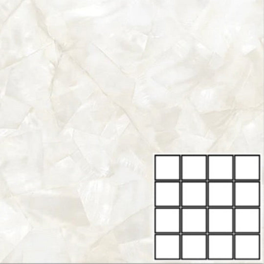 Tesoro 12" x 12" Mother Of Pearl Rectified Matte Porcelain 3" Mosaic