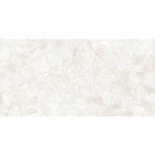 Tesoro 4" x 12" Mother Of Pearl Rectified Polished Porcelain Tile