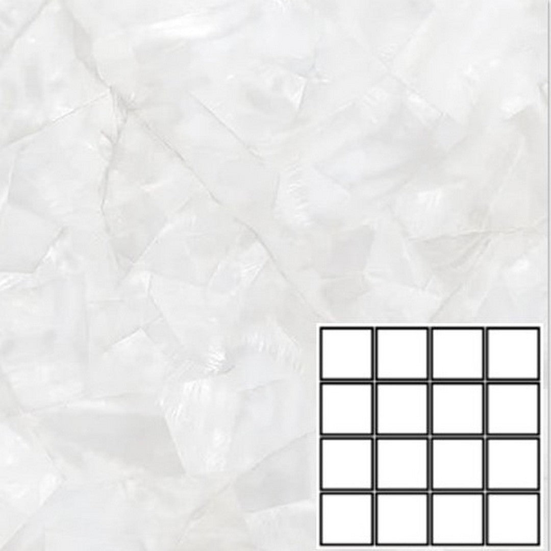 Tesoro 12" x 12" Mother Of Pearl Rectified Matte Porcelain 3" Mosaic