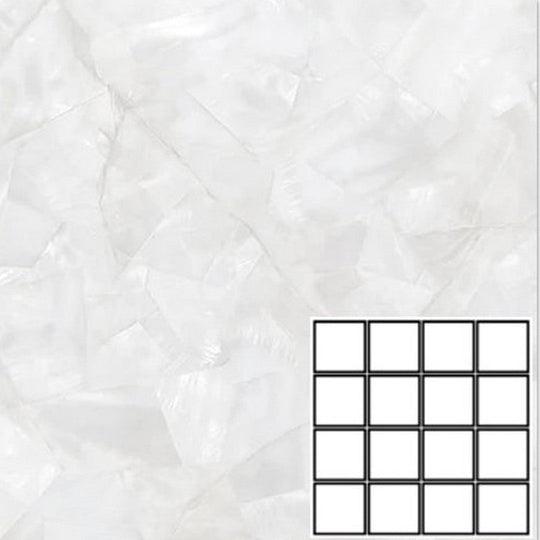 Tesoro 12" x 12" Mother Of Pearl Rectified Matte Porcelain 3" Mosaic