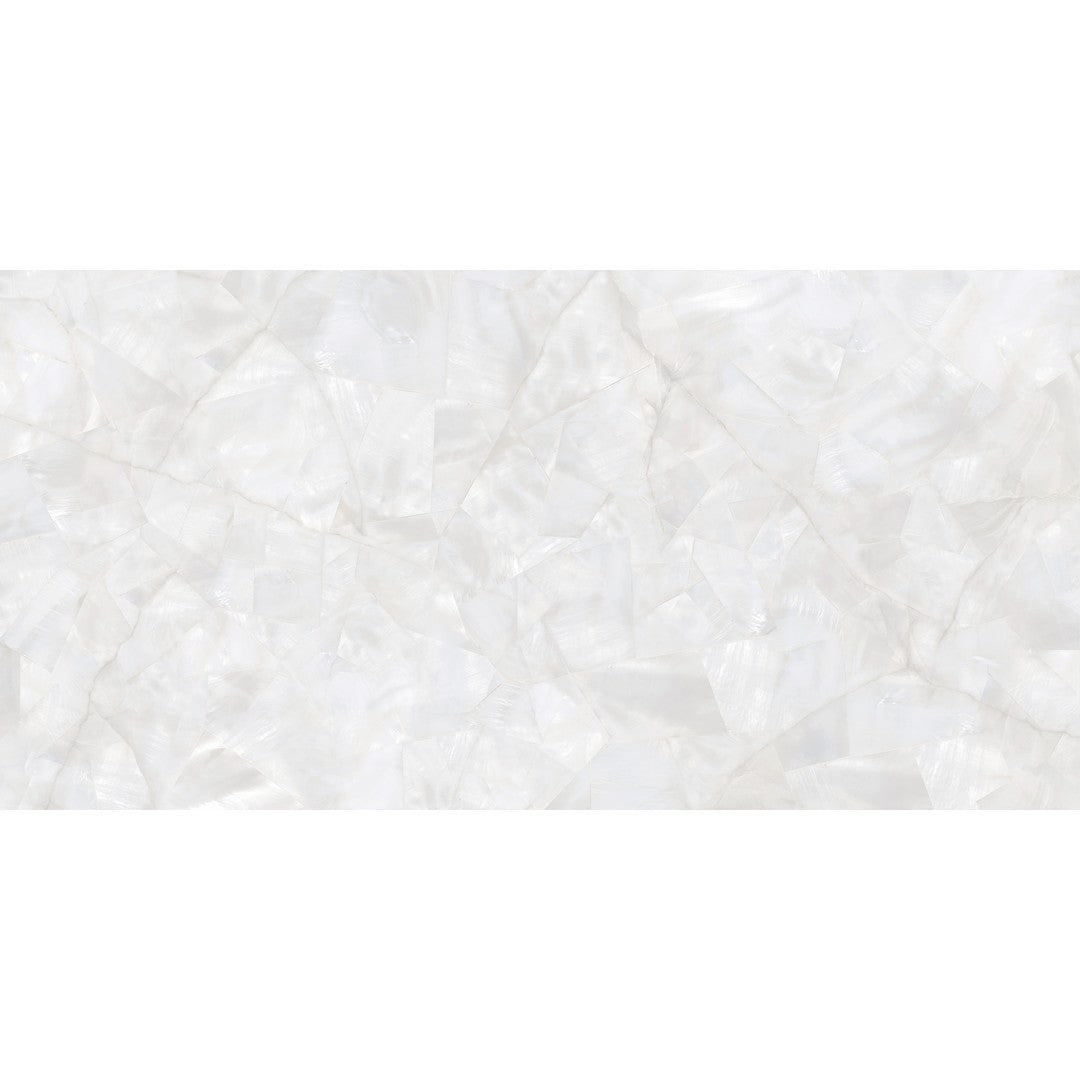 Tesoro 24" x 48" Mother Of Pearl Rectified Polished Porcelain Tile