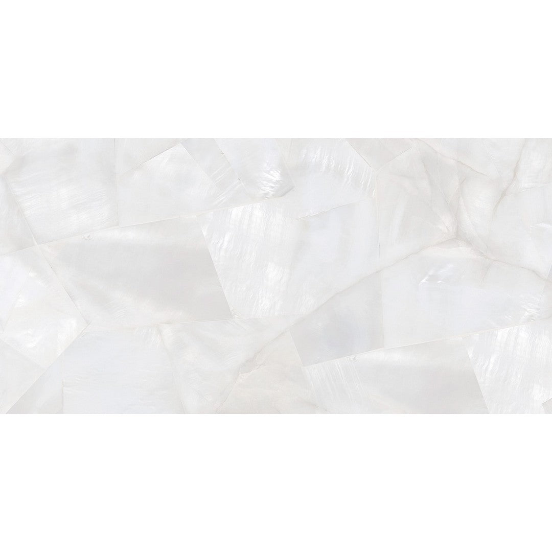 Tesoro 4" x 12" Mother Of Pearl Rectified Polished Porcelain Tile
