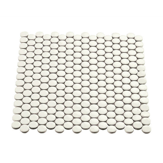 Crossville 11.5" x 12.76" Multiplier Gloss Porcelain 0.75" Penny Round Mosaic