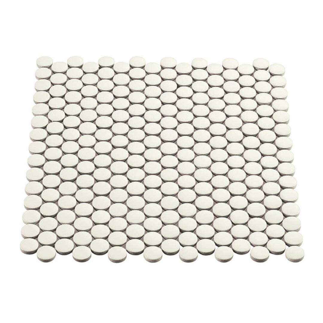 Crossville 11.5" x 12.76" Multiplier Matte Porcelain 0.75" Penny Round Mosaic