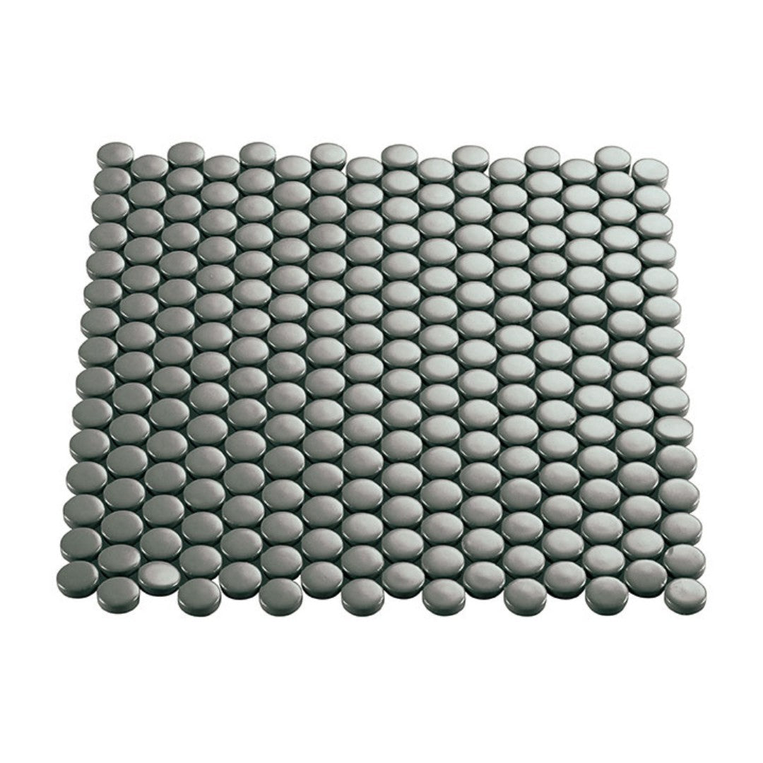 Crossville 11.5" x 12.76" Multiplier Gloss Porcelain 0.75" Penny Round Mosaic