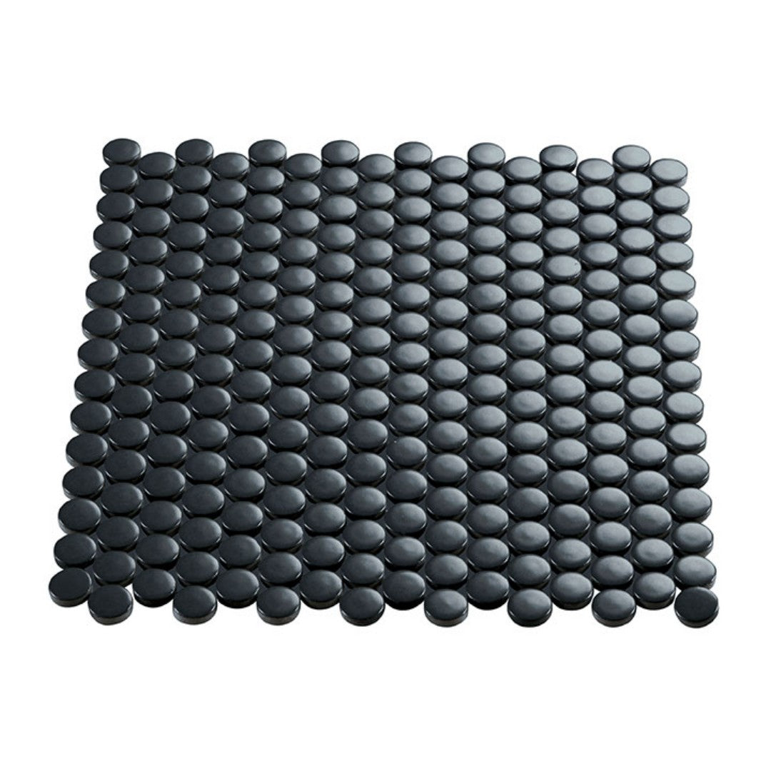 Crossville 11.5" x 12.76" Multiplier Gloss Porcelain 0.75" Penny Round Mosaic