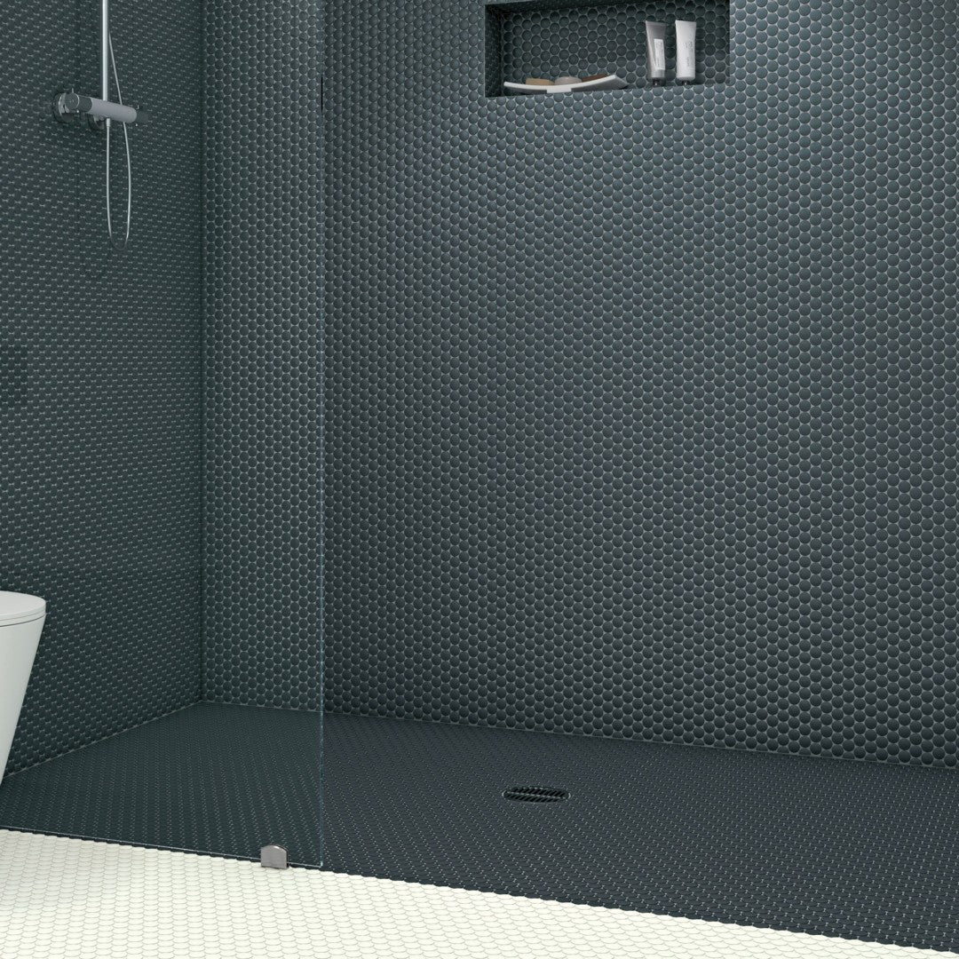 Crossville-11.5-x-12.76-Multiplier-Matte-Porcelain-0.75-Penny-Round-Mosaic-Dark-Grey
