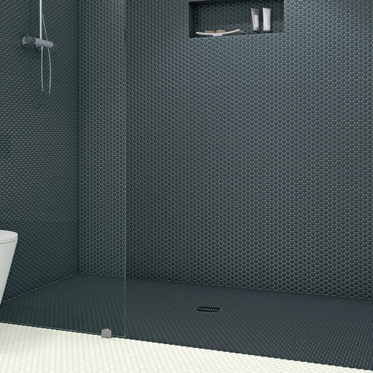 Crossville-11.5-x-12.76-Multiplier-Matte-Porcelain-0.75-Penny-Round-Mosaic-Dark-Grey
