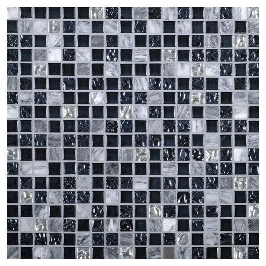 Daltile-Marvel-12-x-12-Stone-&-Glass-5/8-Straight-Joint-Mosaic-Onyx