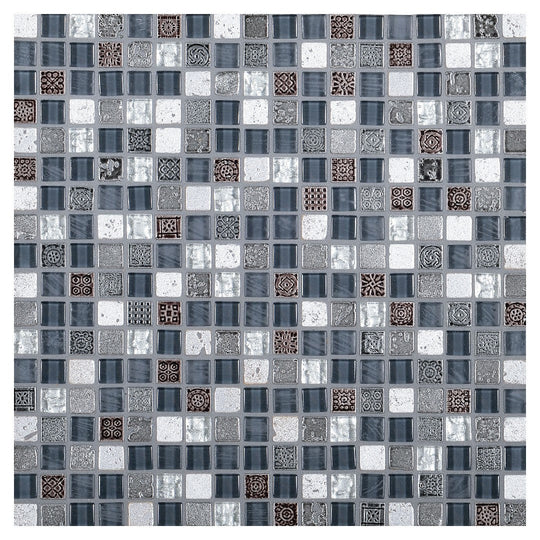 Daltile-Marvel-12-x-12-Stone-&-Glass-5/8-Straight-Joint-Mosaic-Artistry