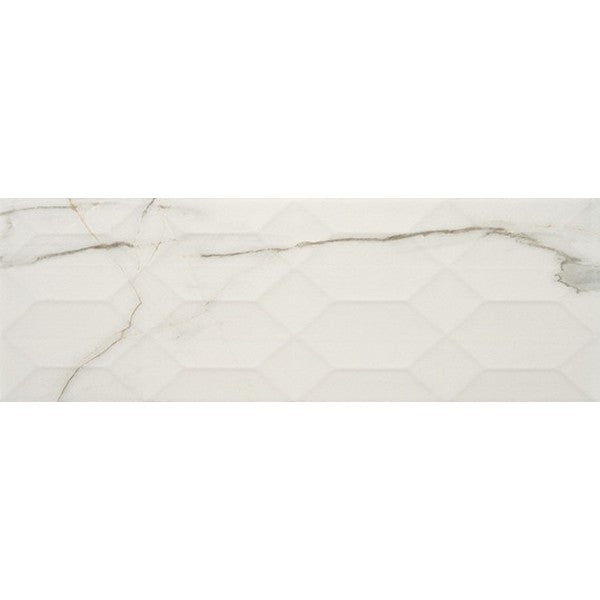 American Olean 8" x 24" Mythique Marble Matte Ceramic Multi Wave Crest Tile