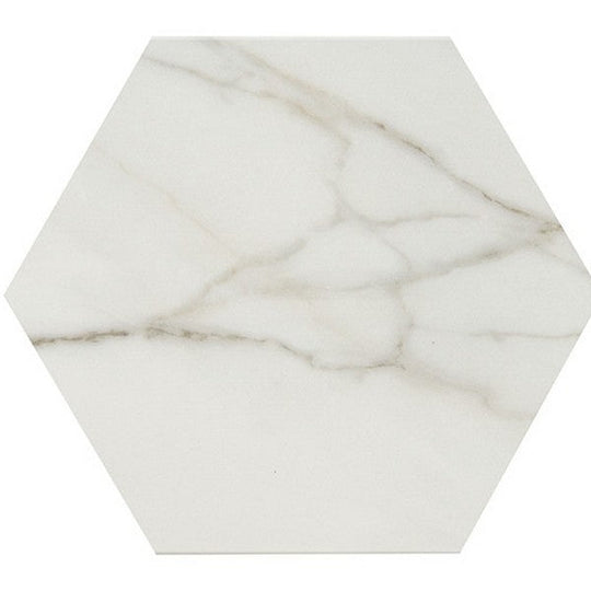 American Olean 7.88" x 9.13" Mythique Marble Matte Hexagon Porcelain Tile