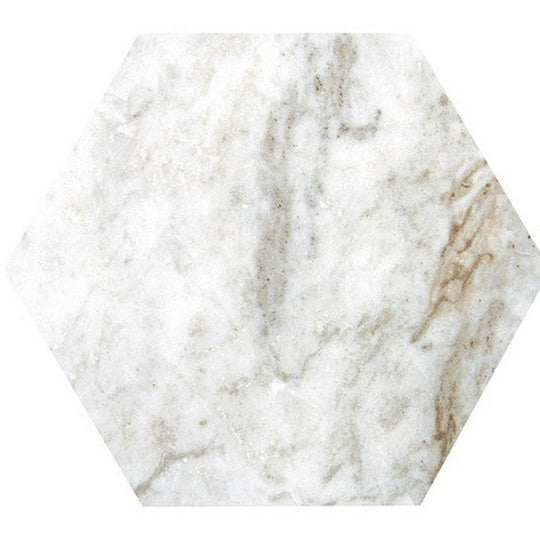 Chesapeake Pine Ridge 8" Marble Look Matte Glaze Hexagon Tile